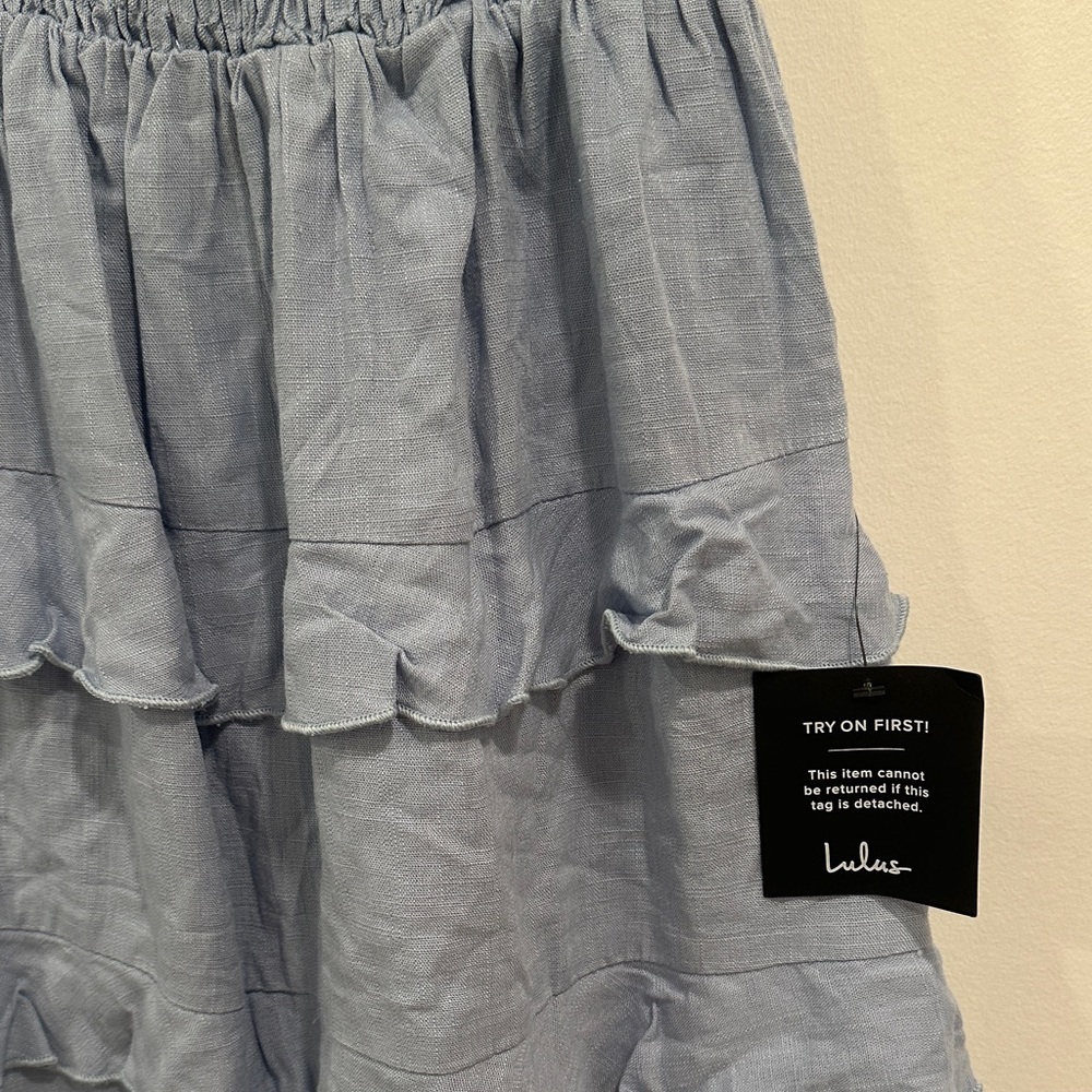 Blue Ruffled Dress NWT - Picture 4 of 9